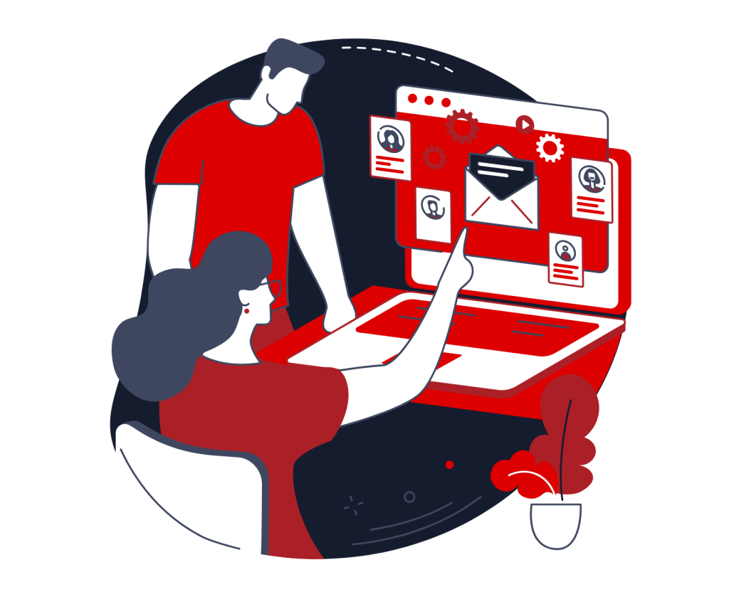 automated drip email campaign nurturing leads inbox graphic